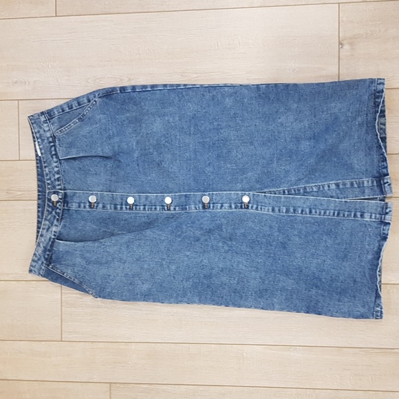 unknown Dresses & Skirts - Midi Mid-Wash Denim Jean Skirt Size L